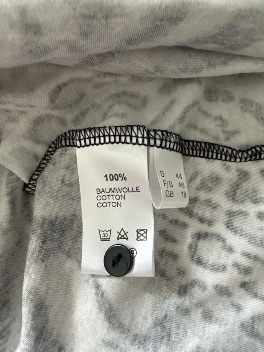 Camicette: efixelle Bluse Gr. 44, Leopardenmuster, Baumwolle, schwarz w – Usato da Wangen SZ venduto da futura14 4
