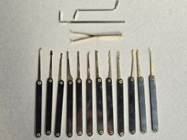15-teiliges Dietrich Set Lockpicking inkl. Tasche
