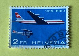 Nr.465 Sonderpostmarken 50 Jahre Flugpost 1969  