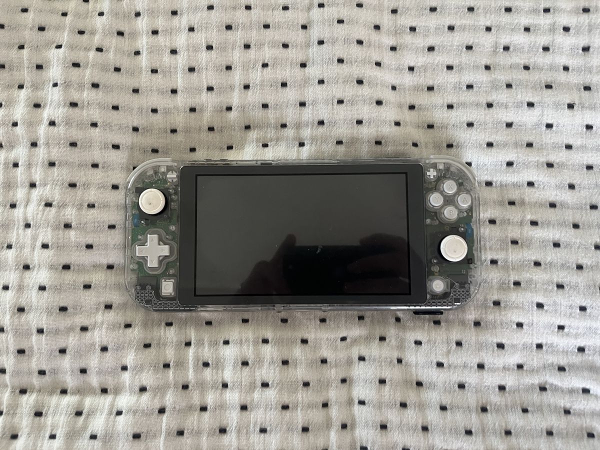 Nintendo Console: DEFEKT Nintendo Switch lite custom clear – Difettoso da Vevey venduto da Antoine9