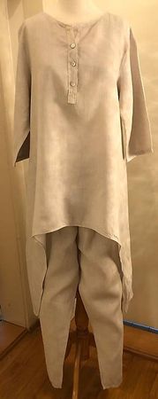 Kaftan mit Hose, Leinen, Grösse 44