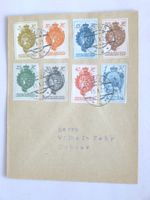 FL - Brief 1921, kpl. Satz Wappen 1920 (8We), ESCHEN 13.I.21