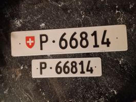 2x Nummernschild PTT Post ausrangiert 66814