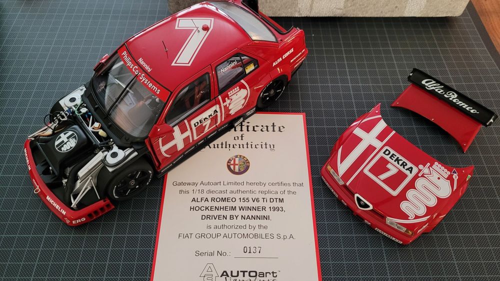 1:18 Alfa Romeo 155 V6 TI #7 DTM Alessandro Nannini AUTOart