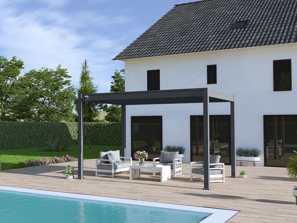 Ventaris Pergola Deluxe Plus 3x4m mit Lamellendach Anthrazit Comprare