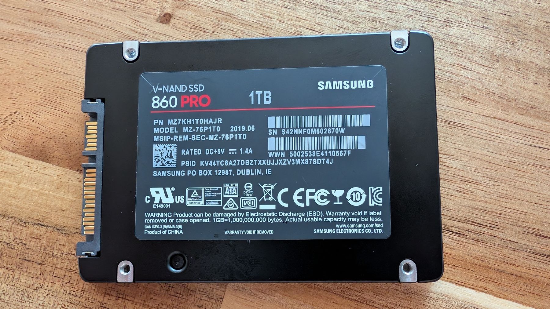 Samsung Dischi rigidi: 2.5" SSD Samsung 860 Pro 1TB – Usato da Aadorf venduto da Thepacman 1