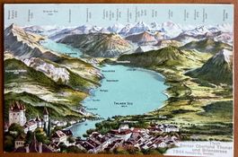 Thuner See - Brienzersee MAP 1920 env.