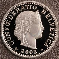 20 Rappen 2003 pp / aus Münzsatz / in einer Münzkapsel
