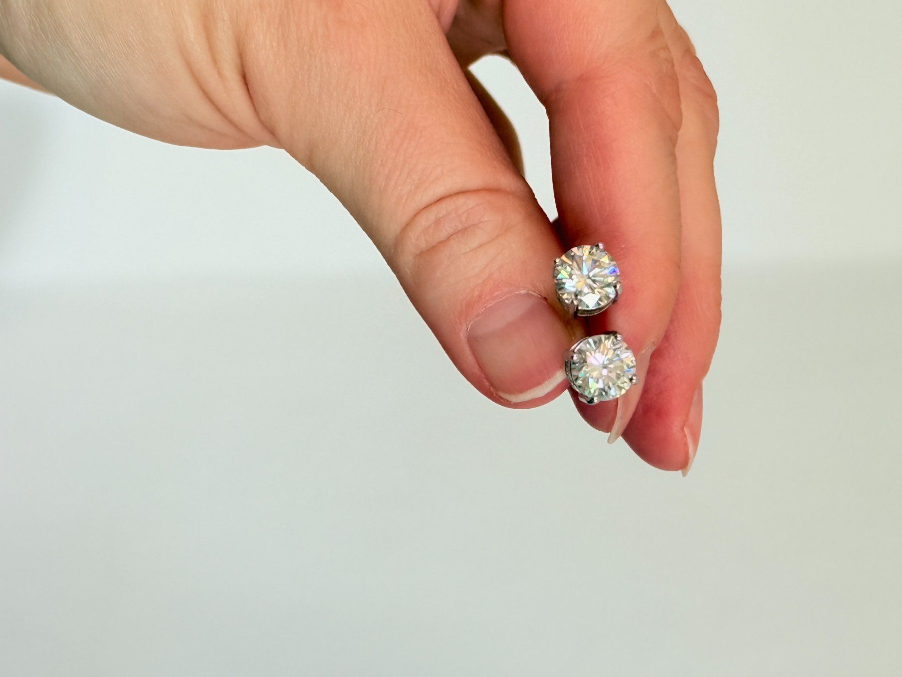 Orecchini pendenti & Orecchini a lobo: 4.00(total)ct VVS1WHITE MOISSANITE earrings with certificat – Nuovo e nell'imballaggio originale da Genève venduto da AWWA 6