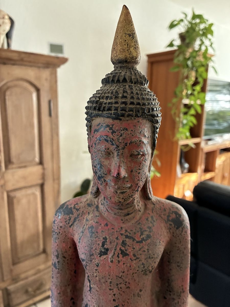 Sculture & Statue: Bouddha kmer du Cambodge en tek – Usato da St-Aubin-Sauges venduto da asianart 7