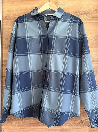Vaude Hemdbluse XL/44 blau- Kariert