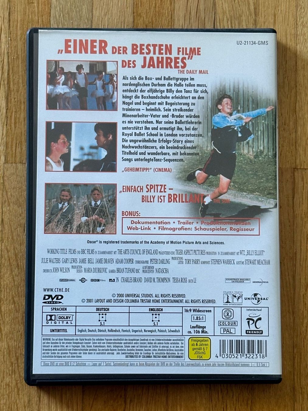 Tutti i DVDs: Billy Elliot DVD – Usato da Bülach venduto da Jubet 1