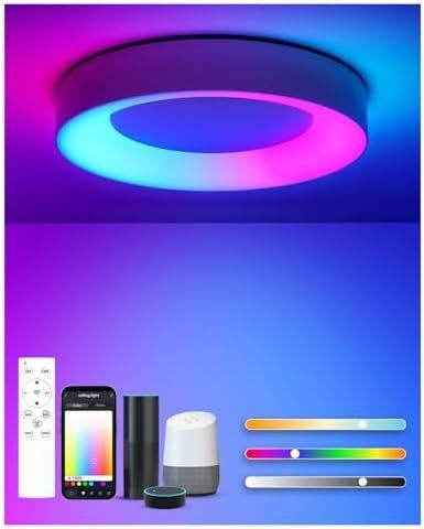 Lampadari & plafoniere: 24W Smart RGB LED Deckenleuchte Dimmbar Deckenlampe 28cm – Nuovo e nell'imballaggio originale da Hundwil venduto da pak_7zvn 1
