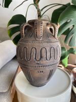 Vase XL Grösse braun Natur innen glasiert