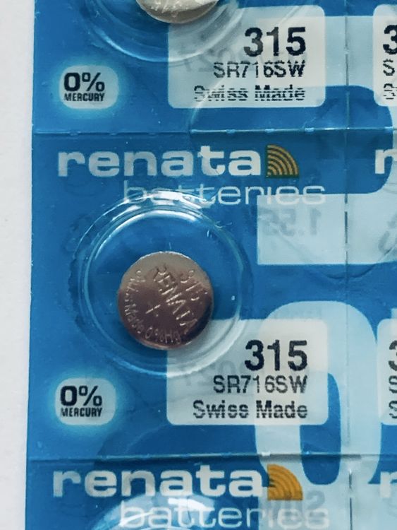 Knopfzellen Renata 315 SR716SW Swiss Made (01/2027) 1
