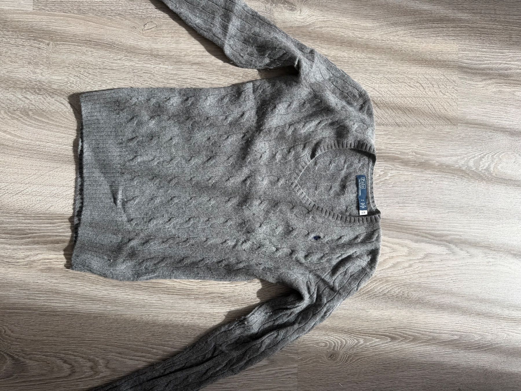 Polo Ralph Lauren Pulls & Sweat-shirts: Pull Polo Ralph Lauren – col V torsadé – gris – Neuf (Voir description) à Delemont par fla_rdn7
