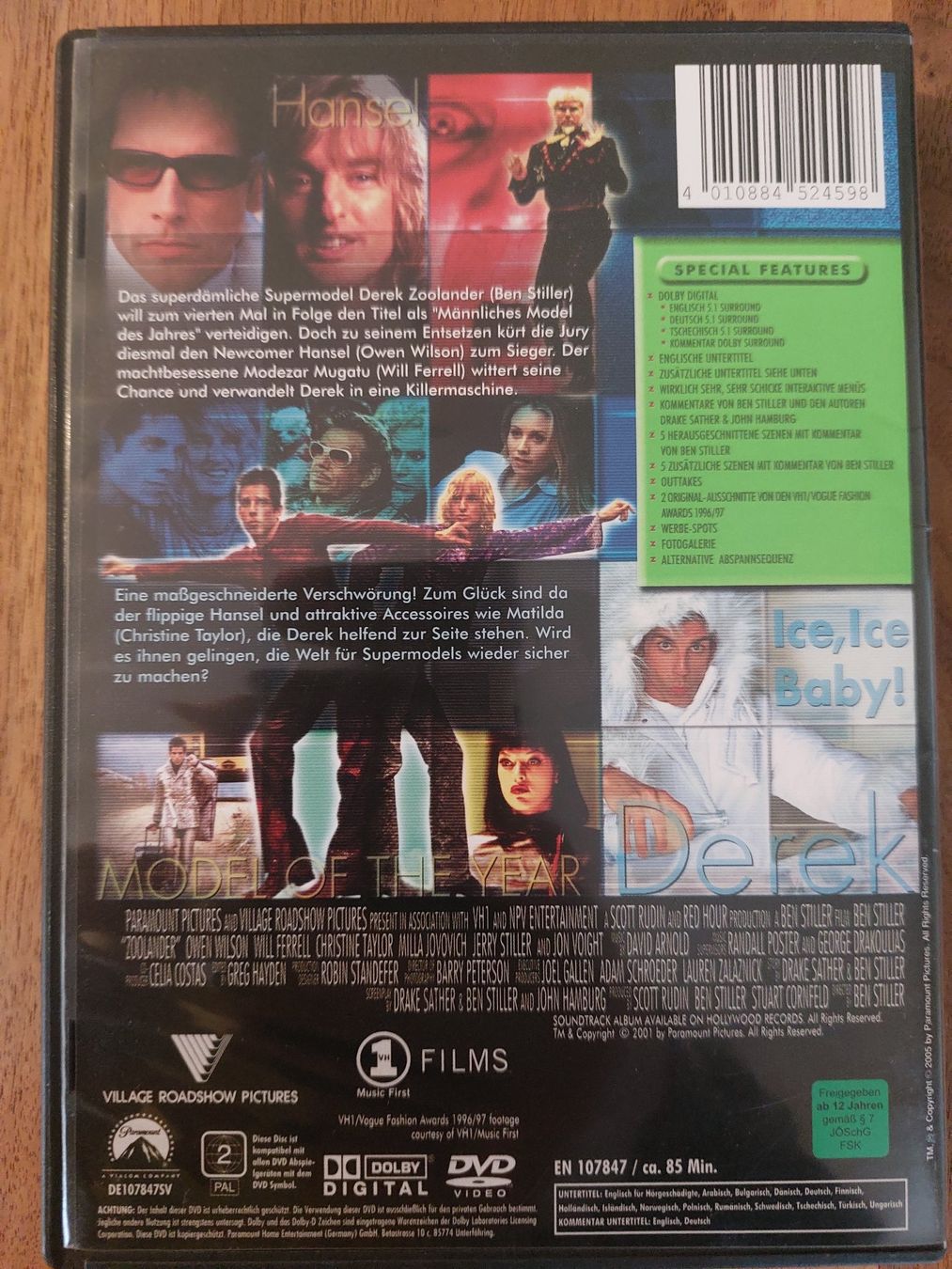 Tutti i DVDs: DVD - Zoolander mit Ben Stiller – Usato da Rheinfelden venduto da FilmAuktion 1