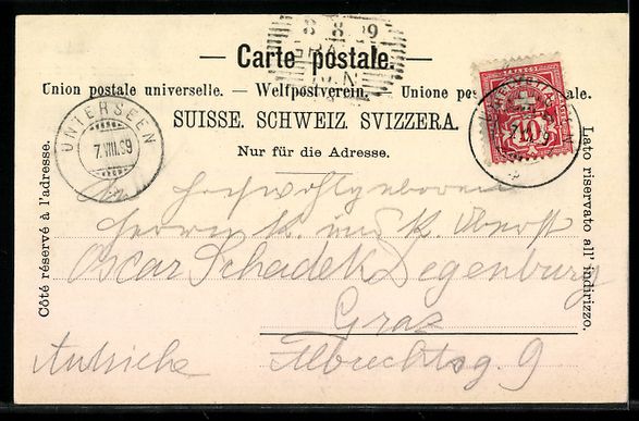 Cartes postales: Litho Interlaken, Teilansicht, Schuh, We – D'occasion à Berlin par bartko-reher 1