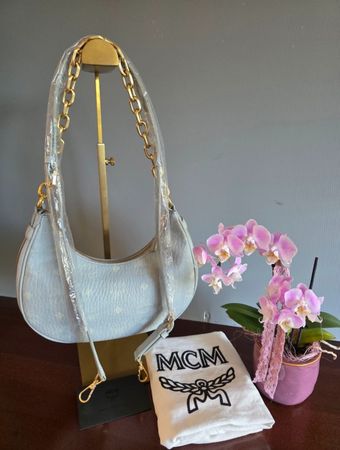 MCM Handtasche hellgrau neu mit Staubbeutel und Karte