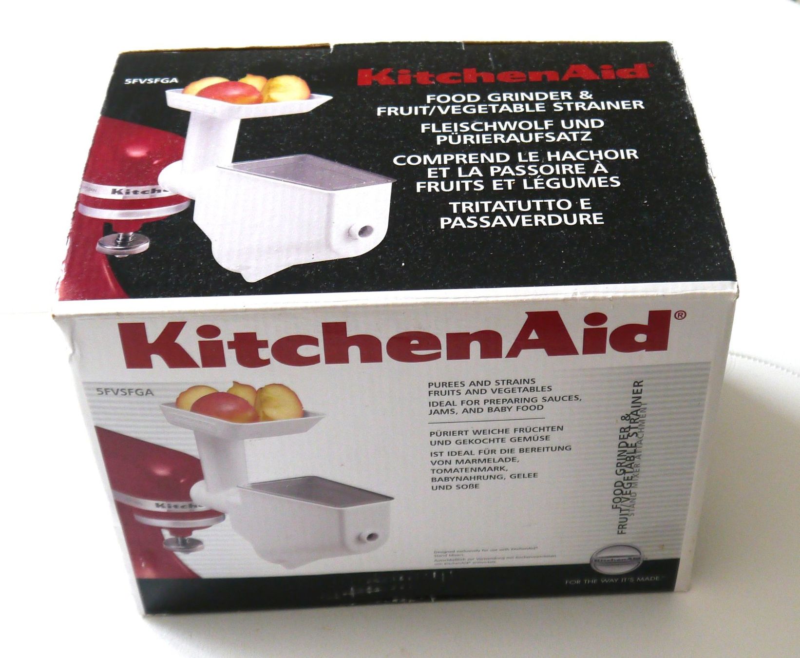 Kitchenaid Küchengeräte: KitchenAid Fleischwolf und Pürieraufsatz – Neu und originalverpackt aus Porrentruy von Danreisende