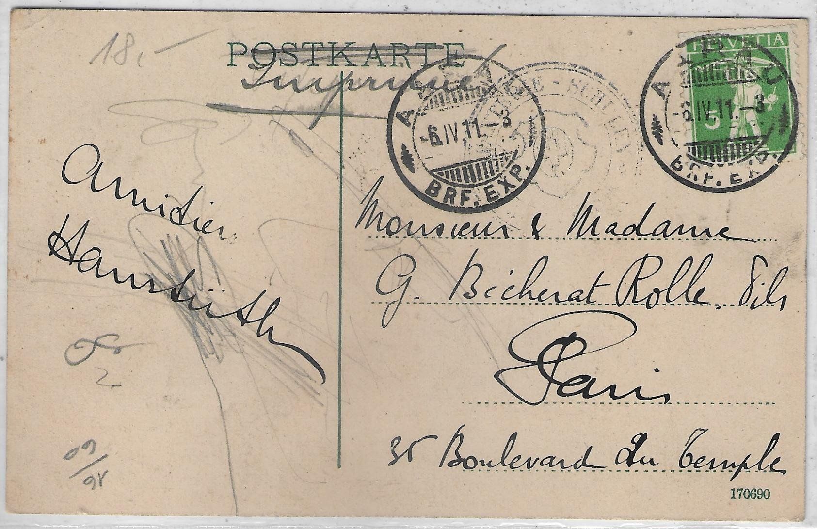 Cartoline postali: Aarau - Infanteriekaserne - Litho – Usato da Ettingen venduto da Kartenplanet 1
