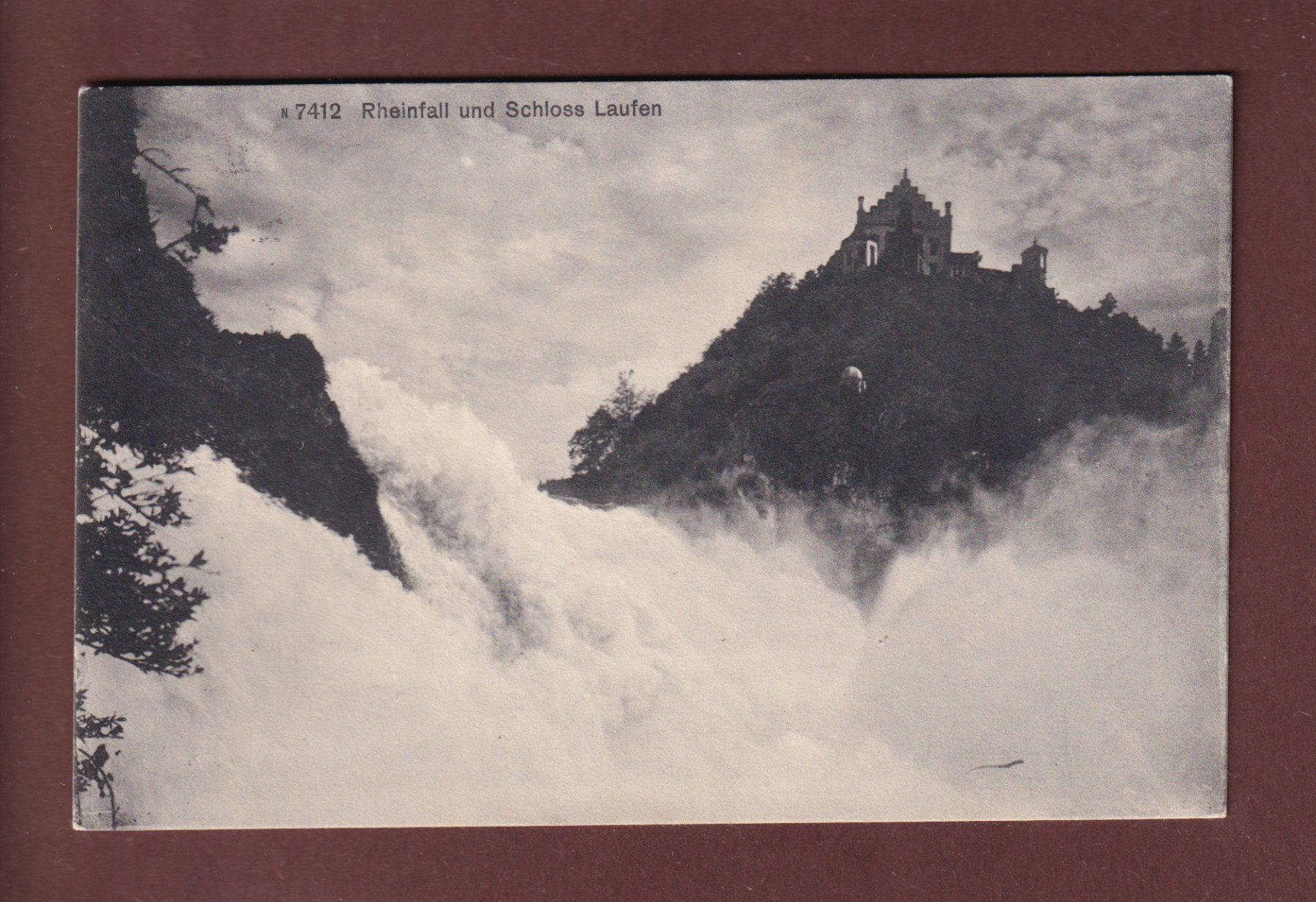 Cartoline postali: RHEINFALL - Schloss Laufen - 1923 – Usato da Pully venduto da nicecards