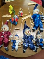 Sammlung von Vintage-Clown-Puppen, 7 Stk., Top Zustand