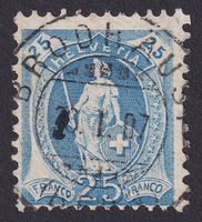 93A, Stehende Helvetia mit Vollstempel BRODHÄUSI BE