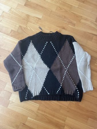 Zara Pullover Strickmuster Karos, Gr. S