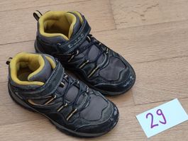 Kinderschuhe Grösse 29 braun mit gelben Akzenten Bobbi Shoes