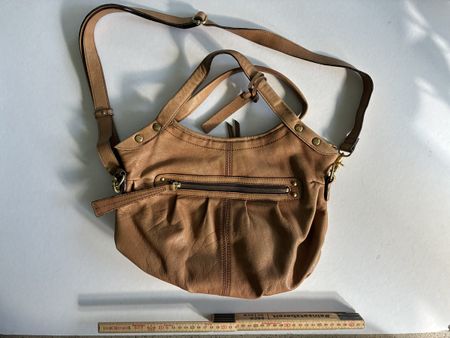 Leder Tasche, Japan - gut erhalten.