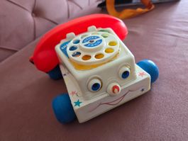 Fisher Price Vintage Chatter Phone Telefon 747 Holz Belgien