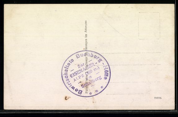 Cartoline postali: Buchberghütte, Berghütte am Schafberg – Usato da Berlin venduto da bartko-reher 1