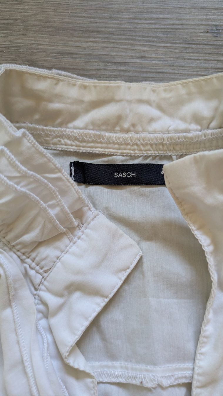 Blusen: Chemisier blanc SASCH, taille S – Gebraucht aus Orsieres von IndianaJones50a 1