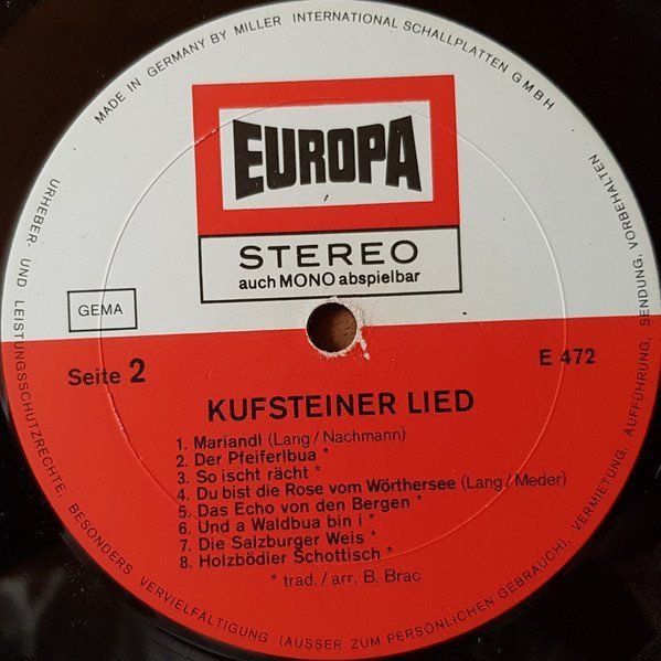 Schallplatten: Kufsteiner Lied (LP) – Gebraucht aus Grüningen von azulmarron 3