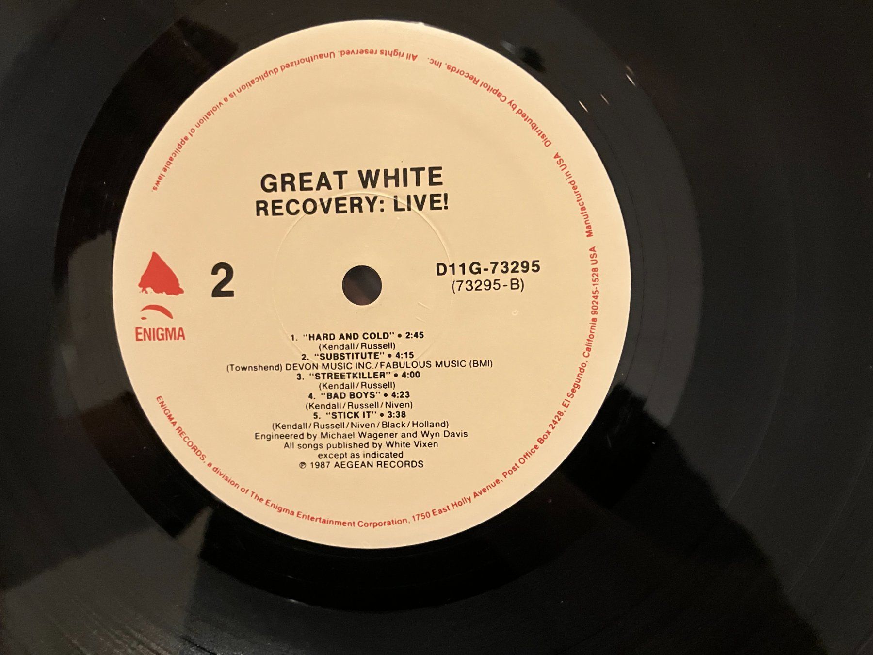 Dischi in vinile: Great White – Usato da Aarwangen venduto da Jukebox3 7