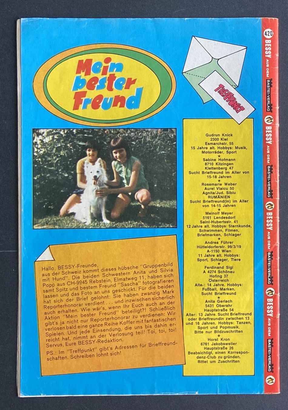 Fumetti: Comic Hefte Bessy 1970er Jahre Nr. 420 – Usato da Böckten venduto da Hansi36 2