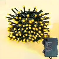 Weihnachten Lichterkette, 12m, 100 LED, warmweiss, Batterie