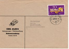 Brief, Chr. Glaus Autogarage Schwarzenburg 1949