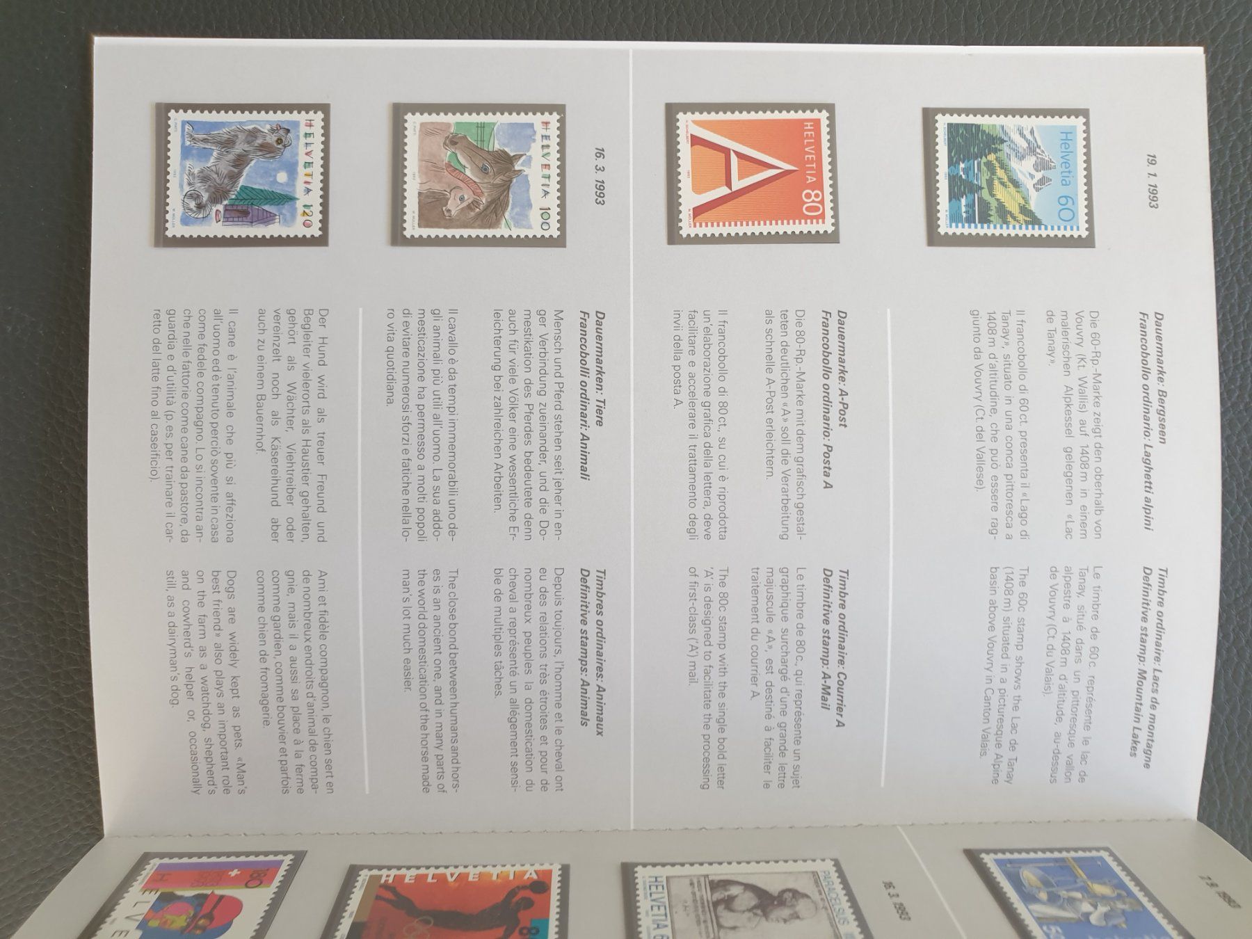 Alle Briefmarken: Jahresbuch CH Briefmarken 1993 postfrisch Top – Neu (gemäss Beschreibung) aus Frauenfeld von Kasico 2