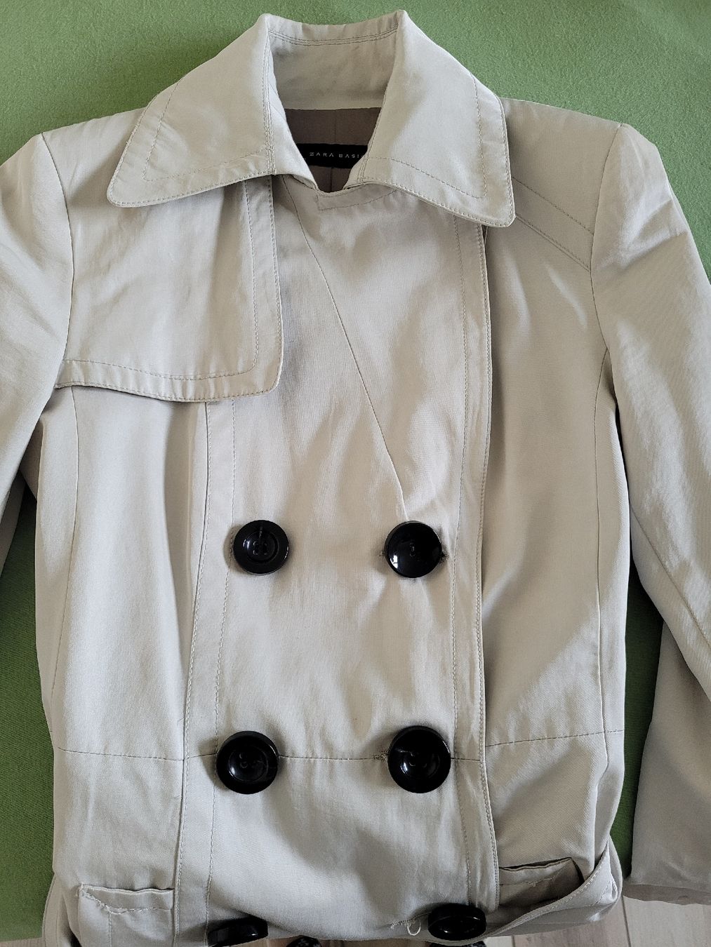 Zara Cappotti: Zara Basic Trenchcoat Beige Grösse L - Zeitlos & Elegant – Usato da Dübendorf venduto da LGDE 3