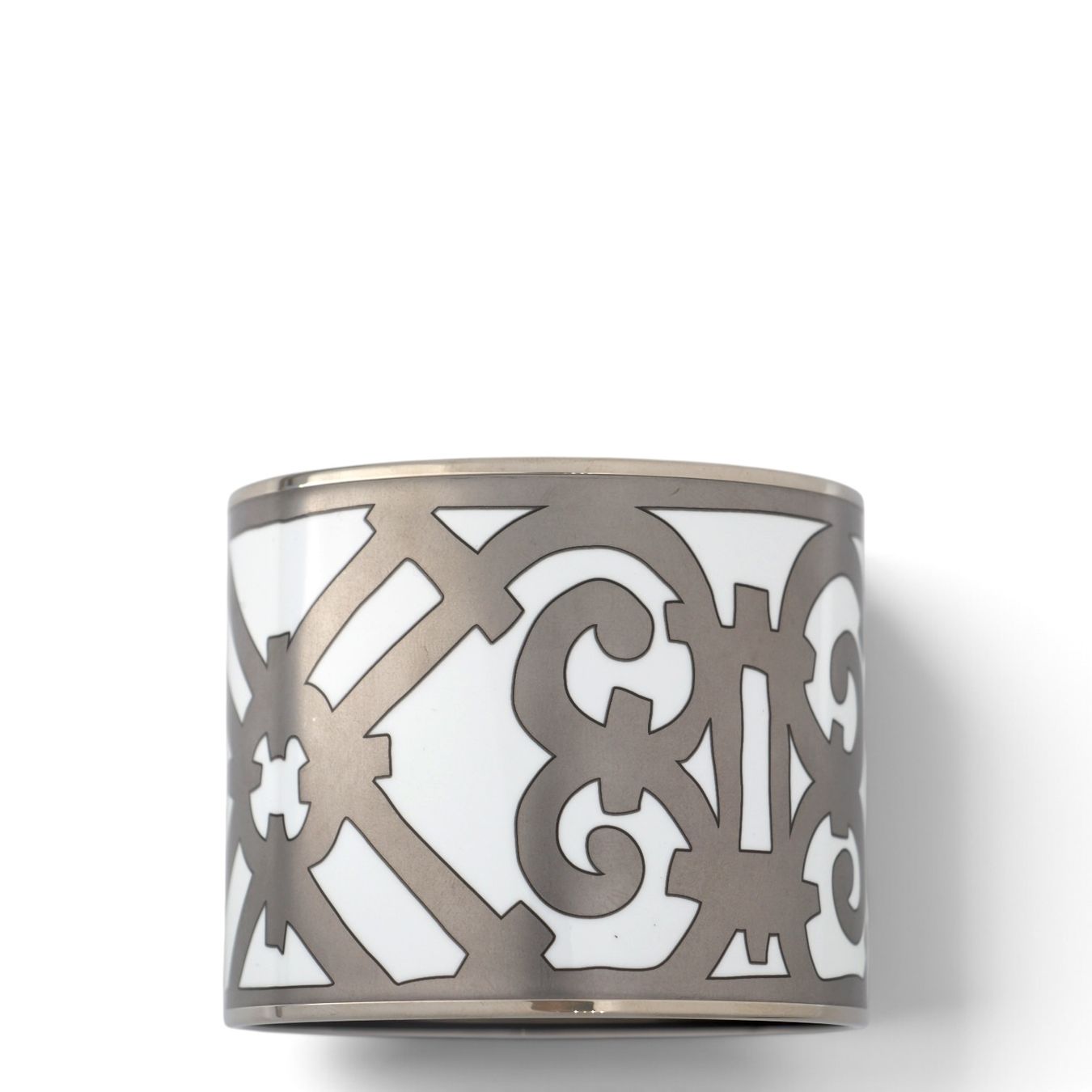 Hermès Bracciali & Braccialetti: Hermès Emailarmband breit silber/weiss – Usato da Binningen venduto da Designerlabels 3