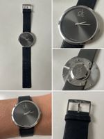 Montre Calvin Klein cadran gris bracelet cuir noir