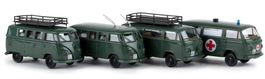 BREKINA 99289 Set Schweizer Militär mit 2 VW T1b und 2 VW T2