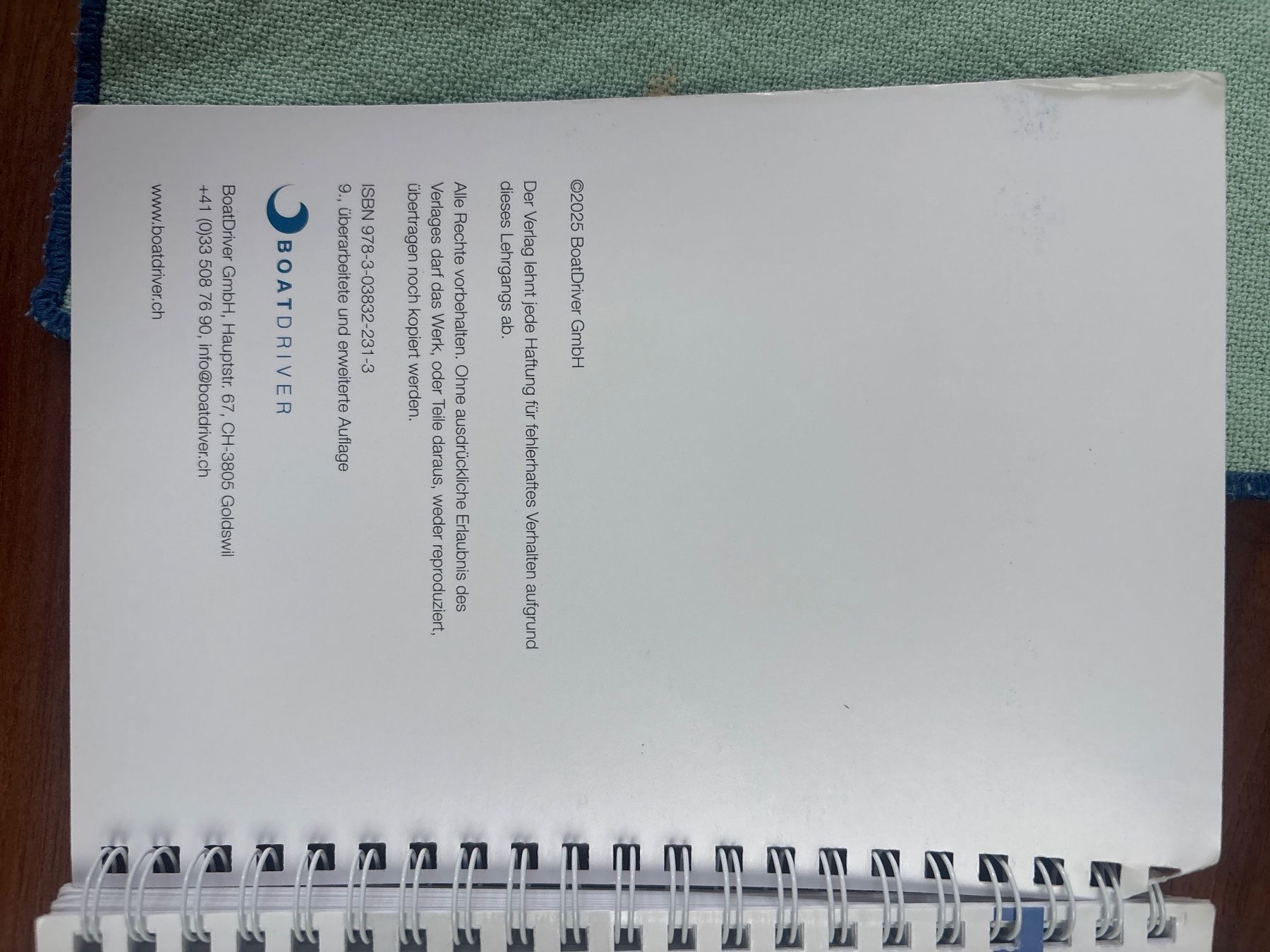 Bücher: Theorie Motorboot Kat. A Segelschiff Kat. D Buch 2025 – Gebraucht aus Basel von cantino 1