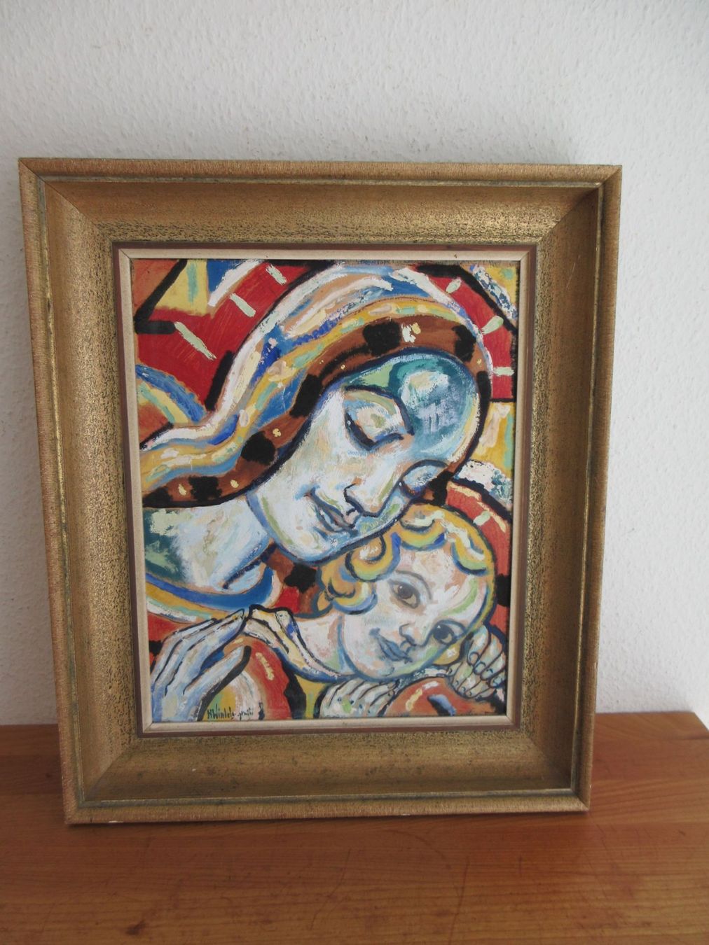 Dipinti: Madonna mit Kind - Acryl? – Usato da Binningen venduto da tempipassati