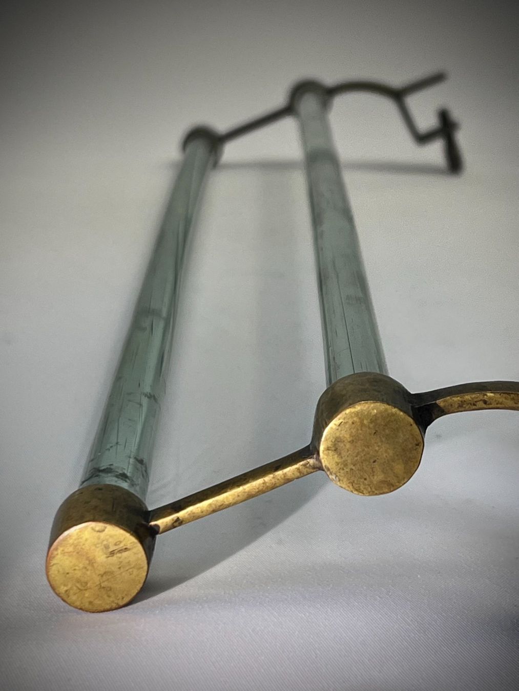 Portasciugamani: Vintage Handtuchhalter Glas Messing 1950er – Usato da Männedorf venduto da MrAnderson 3