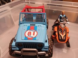 Mein Sohn verkauft sein Bruder Jeep und ein Schneemobil