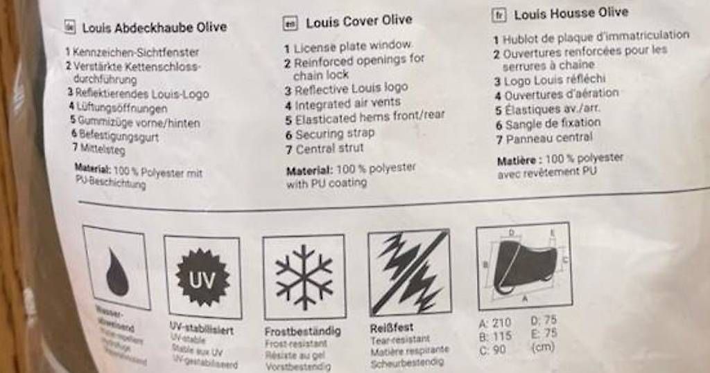 Teloni copertura moto: Abdeckhaube Motorrad – Nuovo (secondo la descrizione) da Zürich venduto da jrj_q662 3