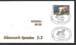 Sonderbrief Fussball EM Deutschland 1988 Dänemark Spanien